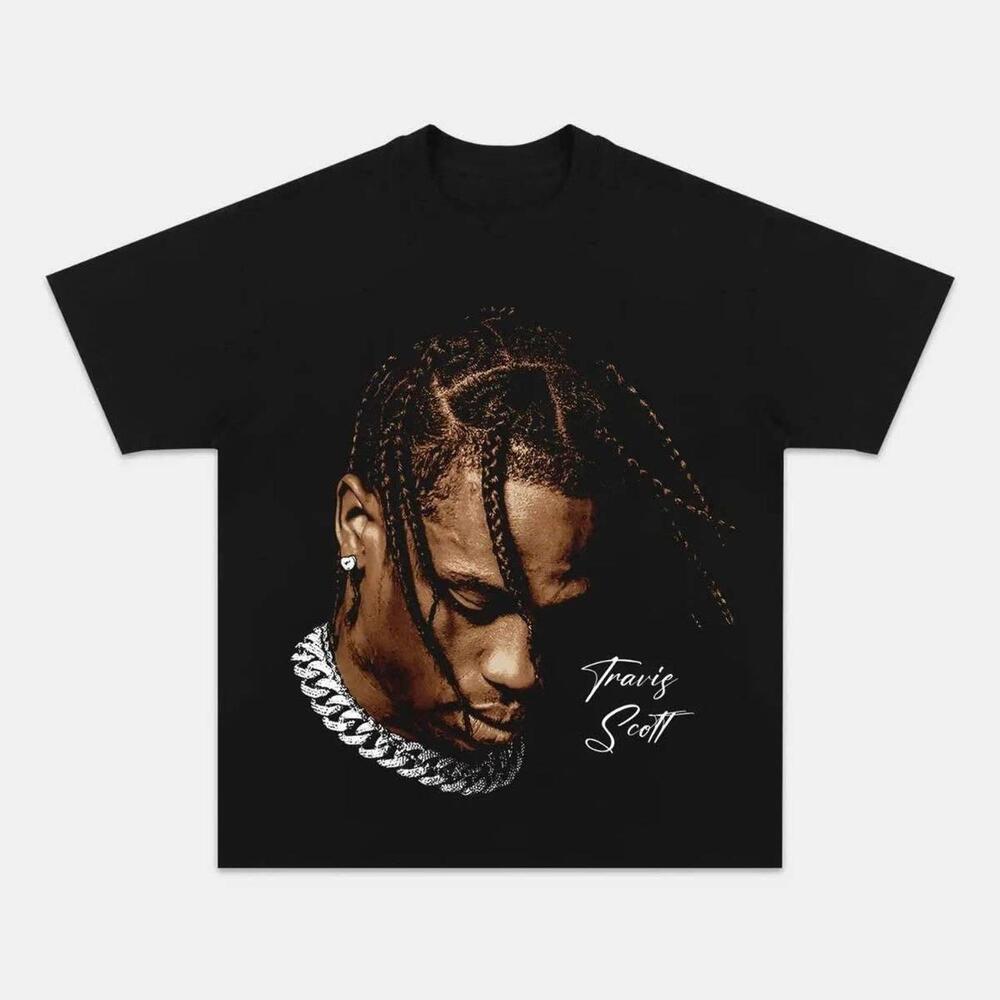 Black Travis Scott Astroworld T-Shirt - Picture 1 of 4